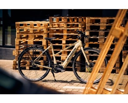 EL-Cykel JENSEN Dame m/remtræk Latte - Jensen-elcykel