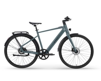 E-FLY Eos Herre - Storm Green Matt - Elcykel med Remtræk