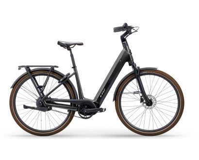 E-FLY Rhea - Black Matt - Elcykel med Remtræk